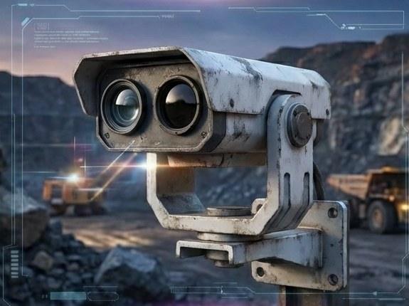 Cámara bi-espectro industrial en una operación minera
